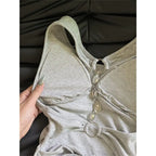 Y2K Halter Neck Backless Crop Tank Top