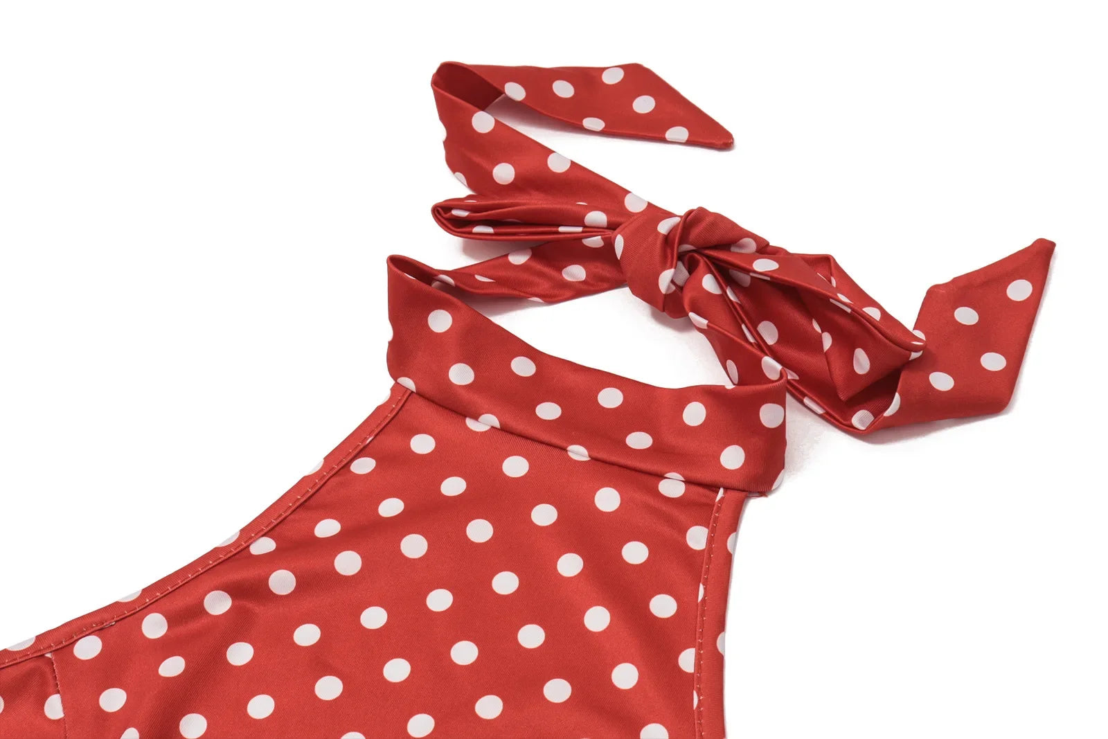 Elegant Off Shoulder Polka Dot Mini Dress Sleeveless Backless High Waist