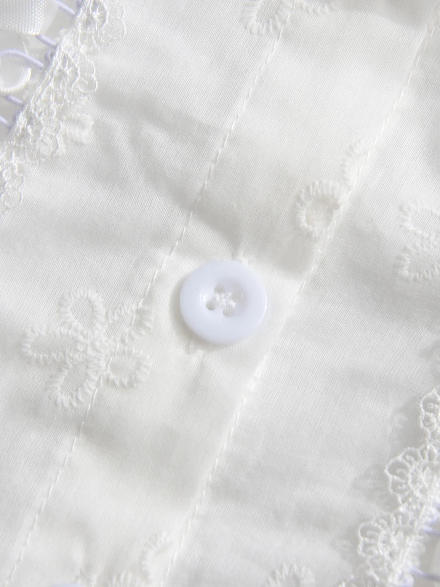 Soft Spliced Button Blouse With Lapel Collar