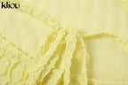 Ruched Spaghetti Strap Maxi Dress Backless Bandage For Women