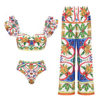Vacation Underwire Bikini Set With Skirt High Waist Flirty Swimwear