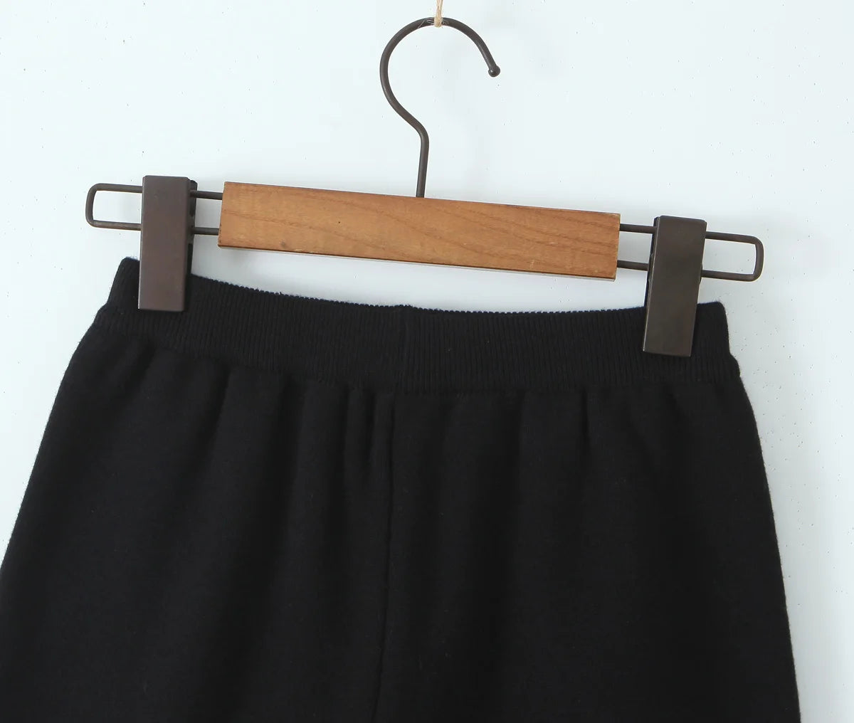 Vintage Two-piece Knit Cardigan And Elastic Waist Shorts Set