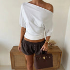 One Shoulder Summer Top For Women Slim Fit