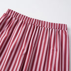Striped Two Piece Pajama Set With Tie Shoulder Tank Top And Straight Pants