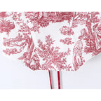 Sexy Women's Print Corset Top Bow Tie Straps Lacing Up Back Top