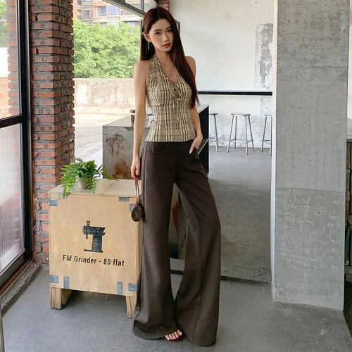 Antiwrinkle Flare Pants With Slimming Comfort Low Waisted
