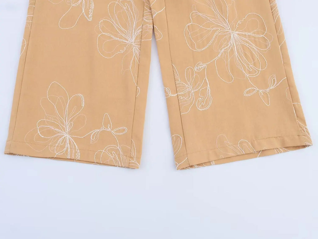 Cotton Two Piece Set For Women With Vest And Ankle Length Trousers