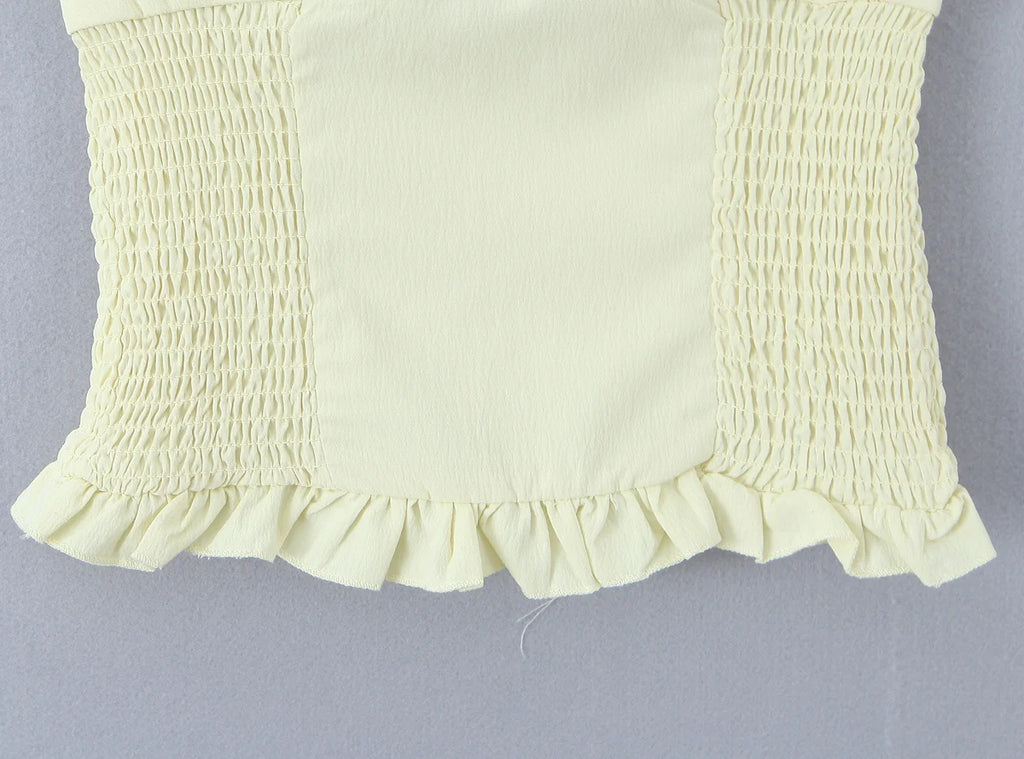 Sweet Girl Sexy Backless Halter White Lace Trim Fitted Crop Top