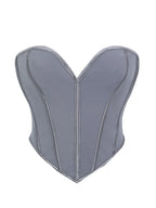 V Neck Matte Strapless Corset Top For Sleek Shaping