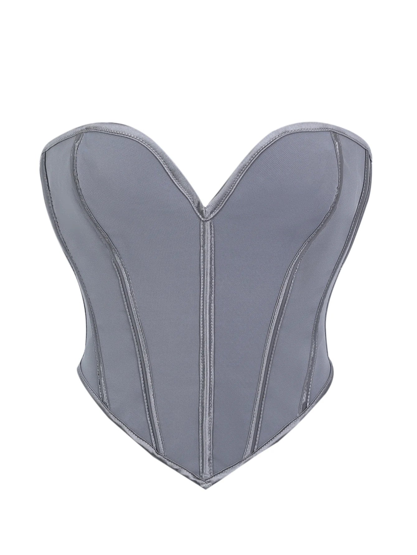 V Neck Matte Strapless Corset Top For Sleek Shaping