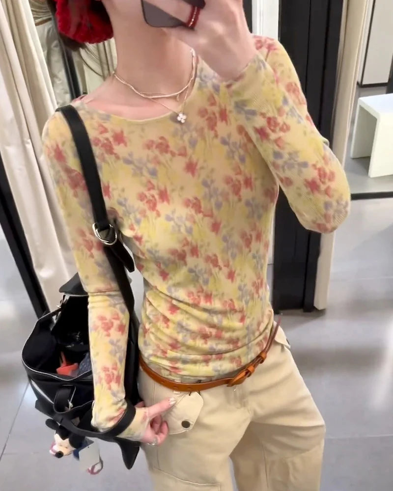 Floral Knit Top With Fresh Spring Vibe