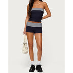 Fold Over Lounge Shorts For Women Elastic Waist Soft Comfort With Y2K Vibe