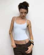 Lace Up Halter Tank And Suspender Long-sleeves Open Back Design For Chic Vibe
