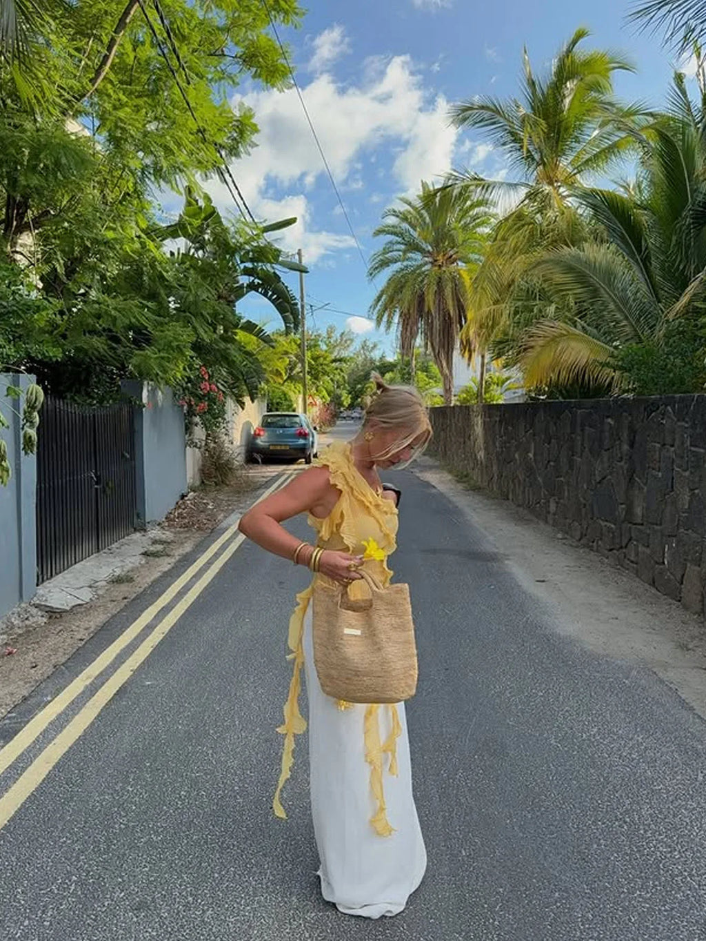 Boho Asymmetric Ruffled One Shoulder Top
