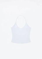 Lace Up Halter Tank And Suspender Long-sleeves Open Back Design For Chic Vibe