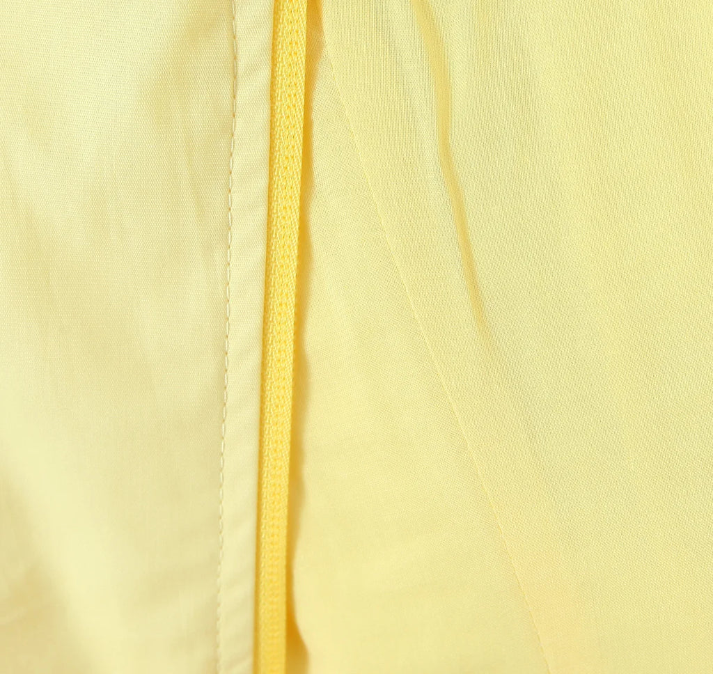 Sunny Chic Yellow Crop Cami Top With Back Zipper Slim Fit