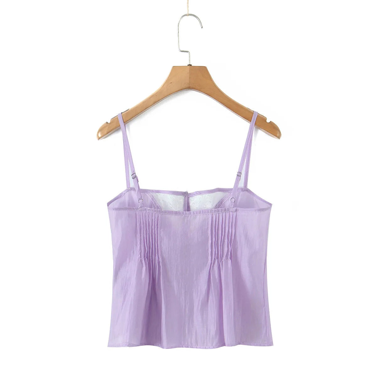 Lace Strap Boho Camisole Top Sheer Cotton Rayon Sleeveless