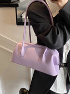Underarm Bag Solid Color PU Shoulder Handbag