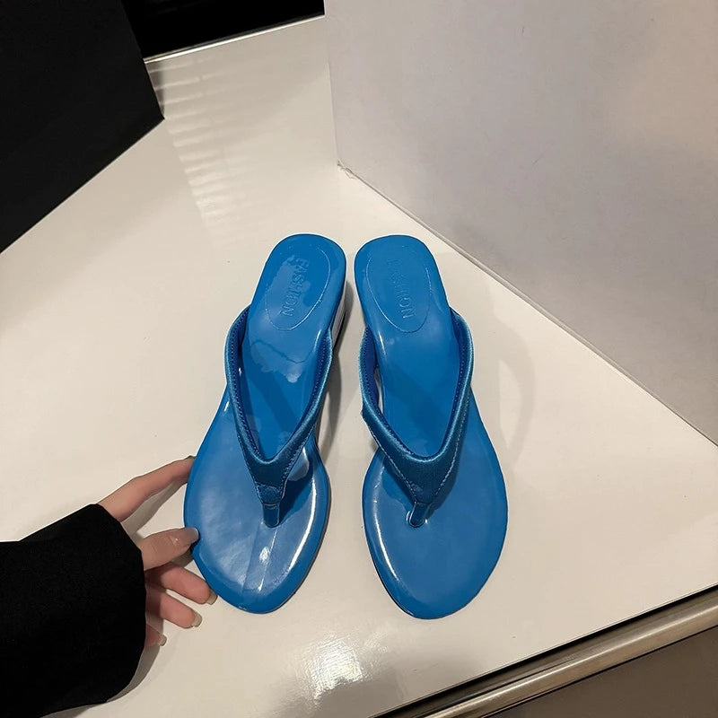 Elevated Water Resistant Flip Flops For Women Soft Sole Casual Slippers