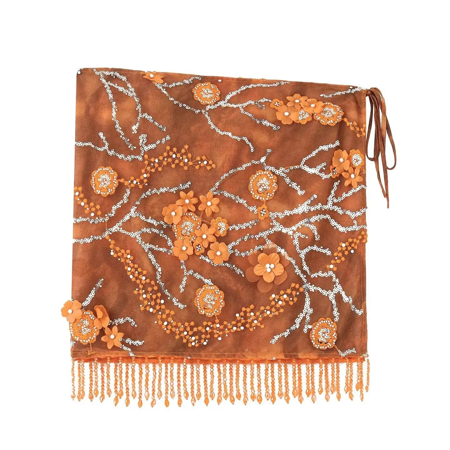 Boho Fringe Bikini Set With Lace Up Halter Top Beachwear