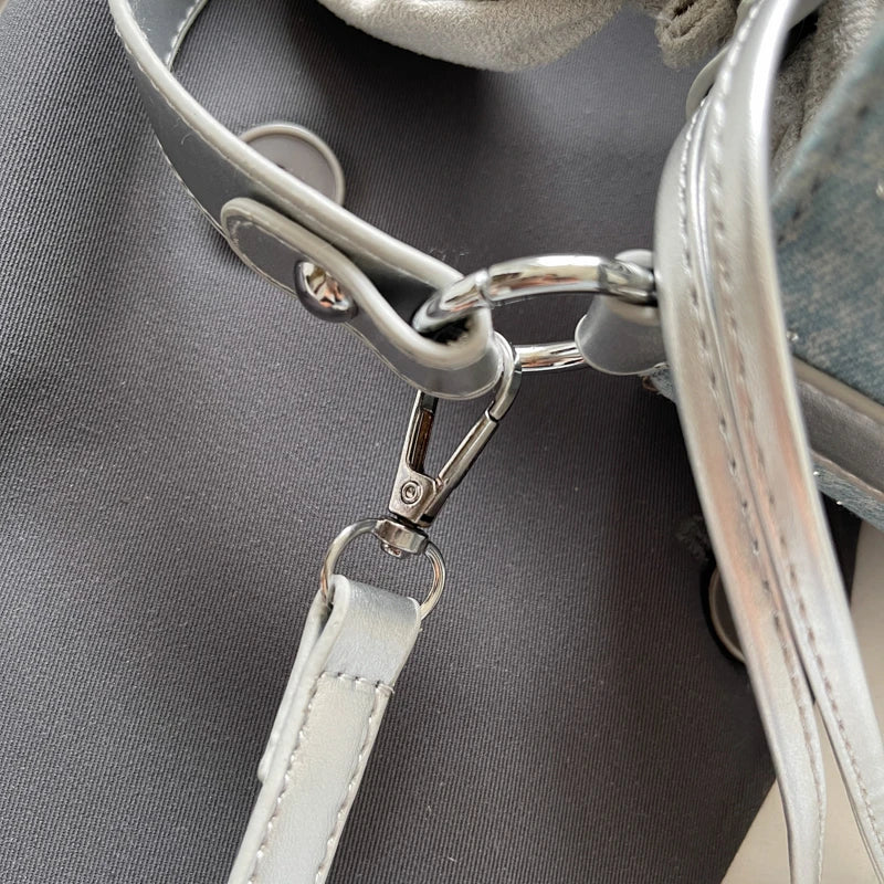 Sweet Butterfly Denim Mini Crossbody Bag