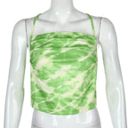 Green Sleeveless Crop Top