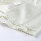 Lace Splicing Female Chic Bow Lace-up V Neck Short Sleeve Shirt