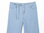 Two-piece Set For Women With Backless Top And Casual Cowboy Pants Ensemble