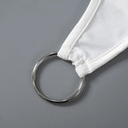 Y2K White Hooded Hollow Out Crop Tank Top