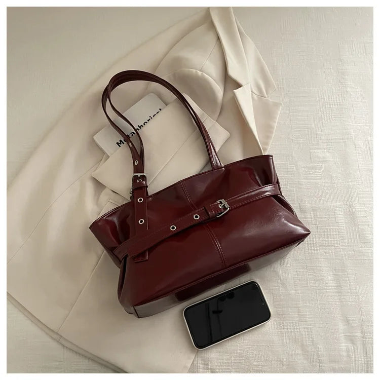 Vintage Inspired Minimalist Tote Bag With Top Handle Large Capacity