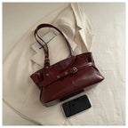 Vintage Inspired Minimalist Tote Bag With Top Handle Large Capacity