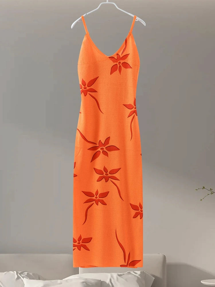Boho Crochet Beach Slip Dress With Hollow Out Detailing Halter Neck