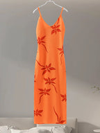 Boho Crochet Beach Slip Dress With Hollow Out Detailing Halter Neck