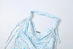 Polka Dot Halter Tank Top Backless Camisole