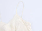 Sequin Backless Mini Slip Dress
