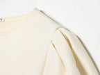 Pleated Mini Dress For Women Elegant Short Sleeve