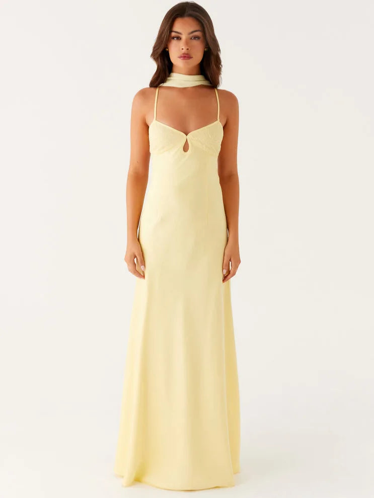 Backless High Waisted Dress
