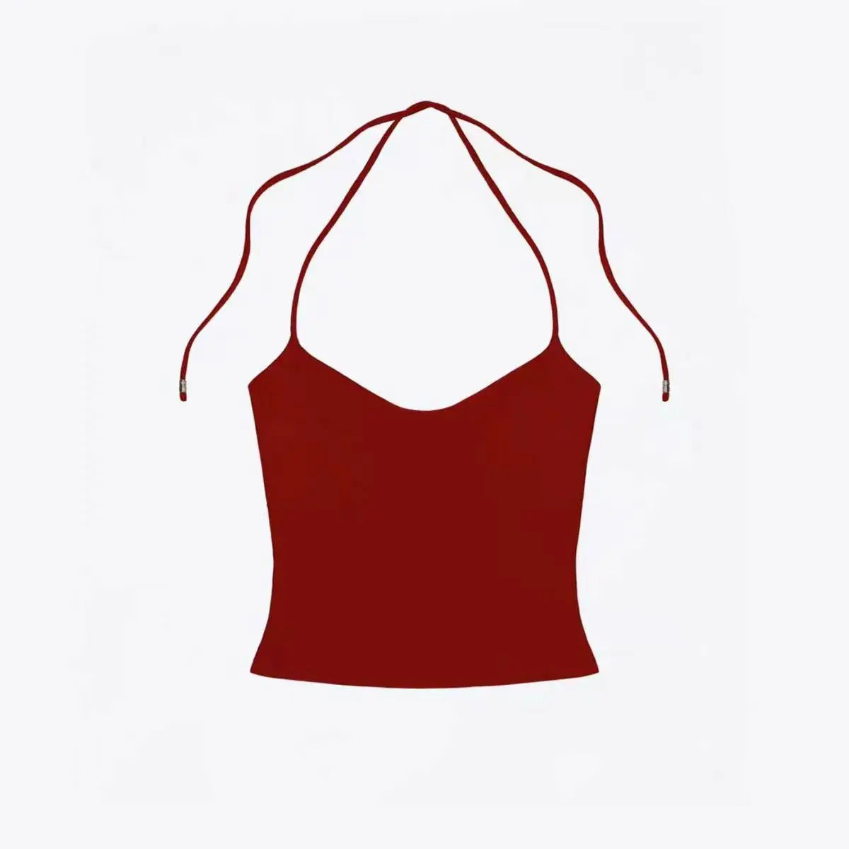 Lace Up Halter Tank And Suspender Long-sleeves Open Back Design For Chic Vibe