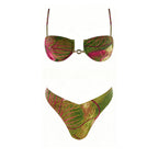 Floral Push Up Bikini Set Three Piece Swimwear
