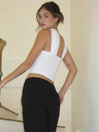 Strapless Cropped With Slim Fit Tube Halter Top