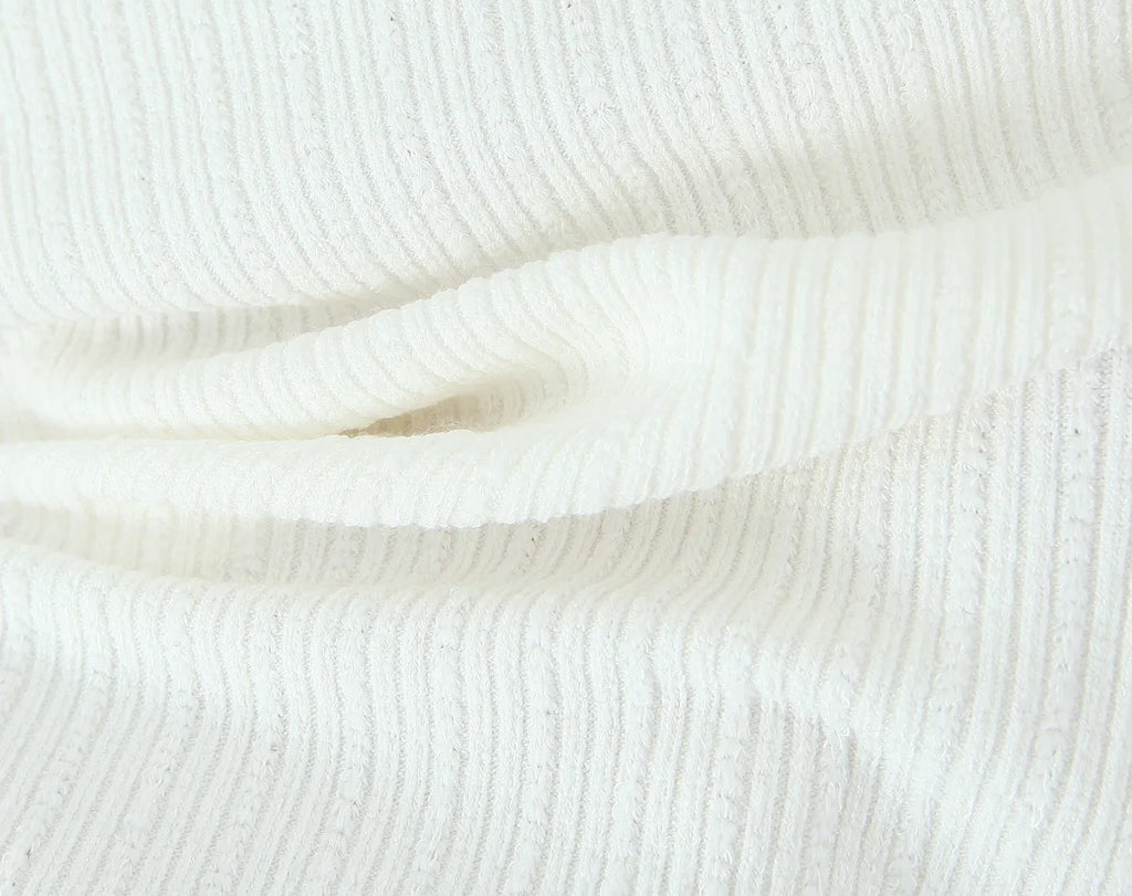 O Neck Slim White Cotton Tee For Women Short Sleeve