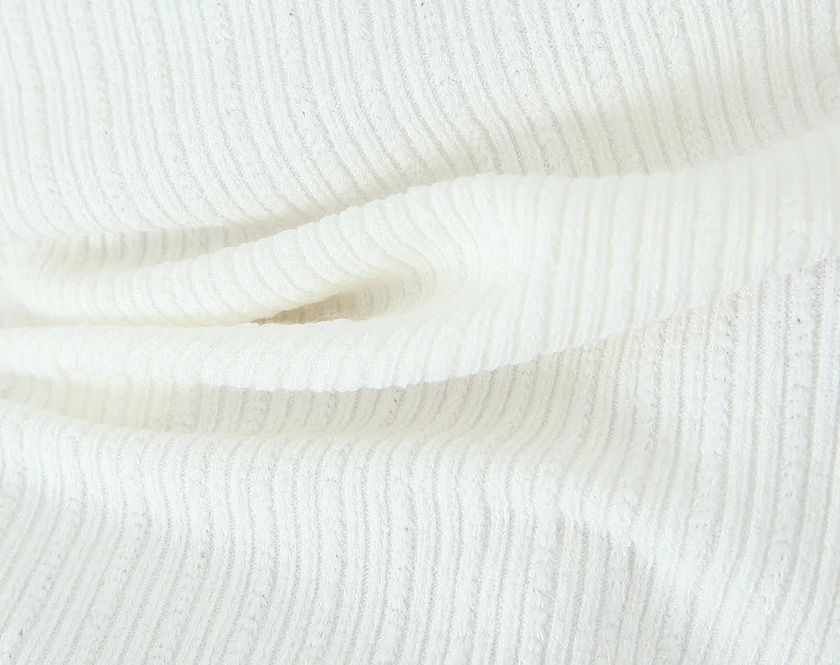 O Neck Slim White Cotton Tee For Women Short Sleeve