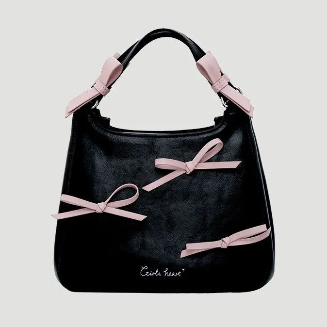 Dreamy Harajuku Bow Bucket Bag Blue Crossbody