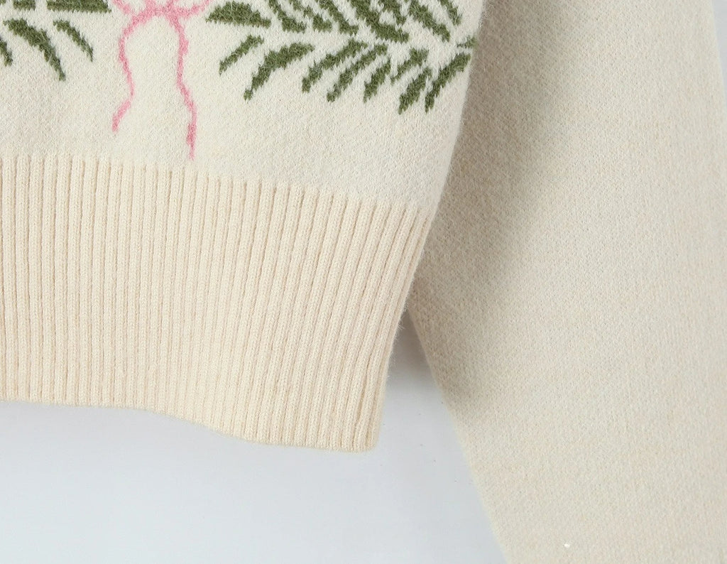 Women Sweater Cardigan Lovely Short Embroidered Sweaters O Neck Knitted Jumpers
