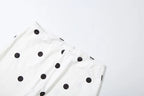Polka Dot Set With Crop Cami Top And Slim Capri Trousers