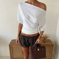 One Shoulder Summer Top For Women Slim Fit