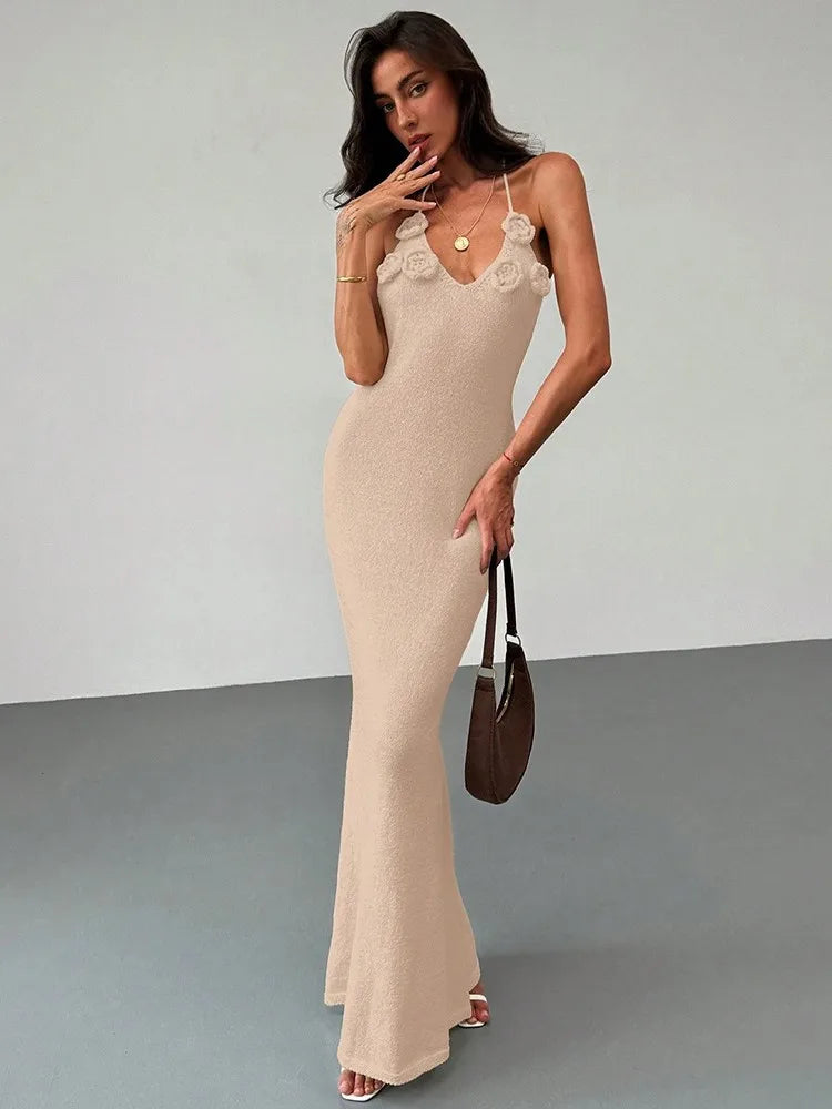 Women Knit Spaghetti Strap Sleeveless