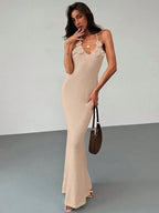 Women Knit Spaghetti Strap Sleeveless
