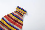 Stripe Patchwork Bodycon Mini Dress Halter Backless Off Shoulder