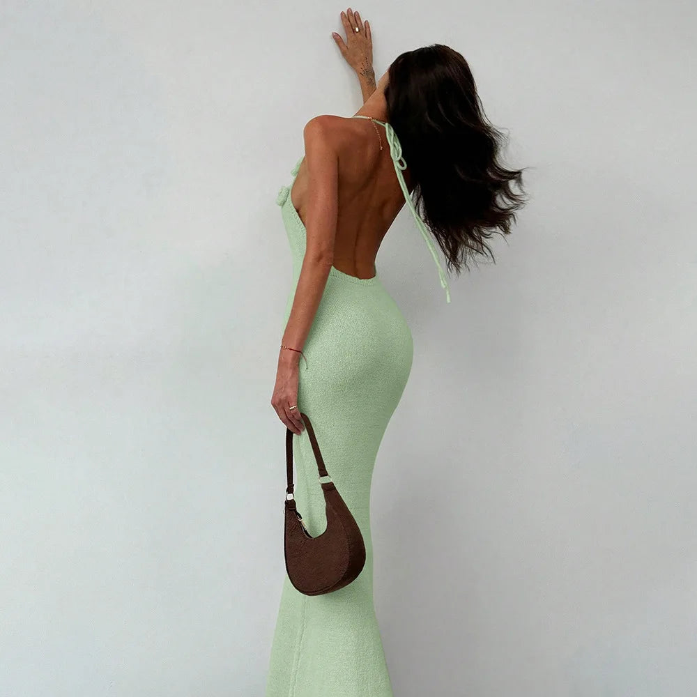 Women Knit Spaghetti Strap Sleeveless